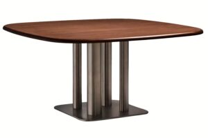 Kave Home Ořechov&yacute; j&iacute;deln&iacute; stůl Melvar 150 x 150 cm