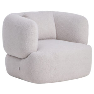 Kave Home &Scaron;ed&eacute; boucl&eacute; křeslo Martina