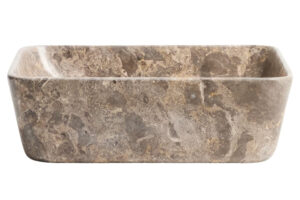 Kave Home &Scaron;ed&eacute; mramorov&eacute; umyvadlo na desku Darnen 40 x 40 cm