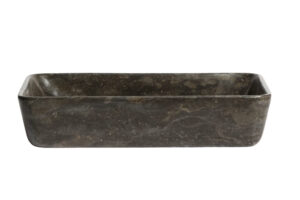 Kave Home &Scaron;ed&eacute; mramorov&eacute; umyvadlo na desku Darnen 55 x 35 cm