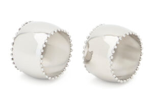 Kave Home Set dvou nerezov&yacute;ch kroužků na ubrousky Nirela