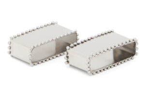 Kave Home Set dvou nerezov&yacute;ch kroužků na ubrousky Nirela