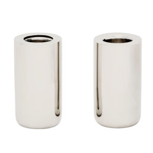 Kave Home Set dvou nerezov&yacute;ch sv&iacute;cnů Nirela 7 cm