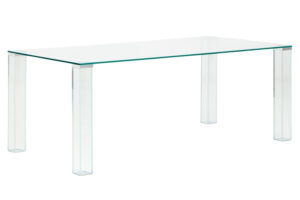 Kave Home Skleněn&yacute; j&iacute;deln&iacute; stůl Adularia 200 x 100 cm