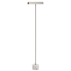 Kave Home Stř&iacute;brn&aacute; kovov&aacute; stojac&iacute; lampa Lynor 121 cm