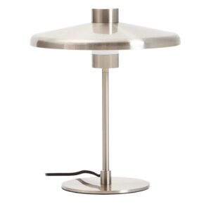 Kave Home Stř&iacute;brn&aacute; kovov&aacute; stoln&iacute; lampa Nuvira