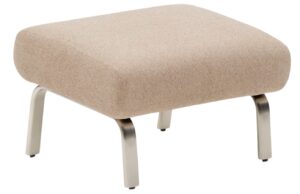 Kave Home Světle hněd&aacute; čalouněn&aacute; podnožka Amsen 68 x 55 cm