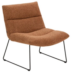 Kave Home Terakotově červen&eacute; čalouněn&eacute; křeslo Asen