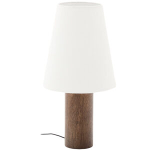 Kave Home Tmav&aacute; dřevěn&aacute; stoln&iacute; lampa Marga