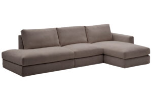 Kave Home Tmavě hněd&aacute; modul&aacute;rn&iacute; rohov&aacute; pohovka Alea 340 cm