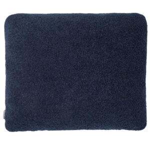 Kave Home Tmavě modr&yacute; boucl&eacute; pol&scaron;t&aacute;ř Martina 36 x 47 cm