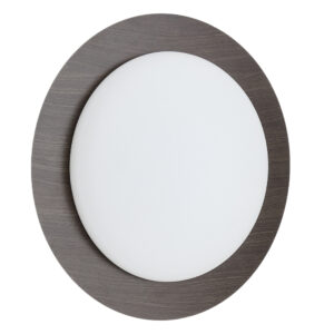 Kave Home Tmav&eacute; n&aacute;stěnn&eacute; světlo Novae 40 cm s dřevěn&yacute;m efektem