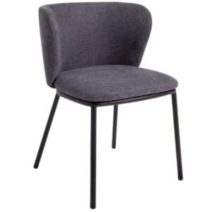 Kave Home Tmavě &scaron;ed&aacute; j&iacute;deln&iacute; židle Ciselia
