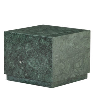 Kave Home Tmavě zelen&yacute; mramorov&yacute; odkl&aacute;dac&iacute; stolek Sorein 50 x 50 cm