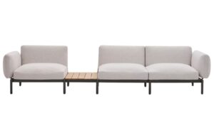 Kave Home Zahradn&iacute; pohovka Sorells 341 cm se stolkem