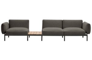 Kave Home Zahradn&iacute; pohovka Sorells 341 cm se stolkem