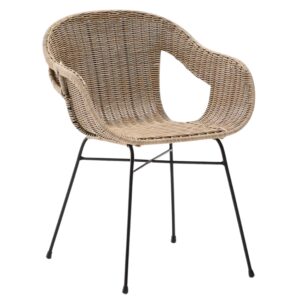 Kave Home Zahradn&iacute; židle z uměl&eacute;ho ratanu Eltiera