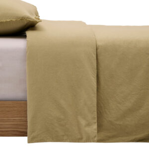 Kave Home Zelen&aacute; bavlněn&aacute; sada povlečen&iacute; Sifinia 150 x 220 cm