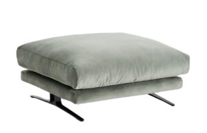 Kave Home Zelen&aacute; sametov&aacute; podnožka Veliro 90 x 85 cm