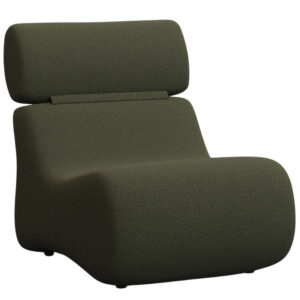 Kave Home Zelen&eacute; čalouněn&eacute; křeslo Club