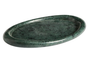 Kave Home Zelen&yacute; mramorov&yacute; t&aacute;c Lenorel 43 x 28 cm