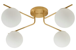 Kave Home Zlat&eacute; kovov&eacute; stropn&iacute; světlo Brisia 80 cm