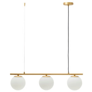 Kave Home Zlat&eacute; kovov&eacute; z&aacute;věsn&eacute; světlo Brisia 73 cm