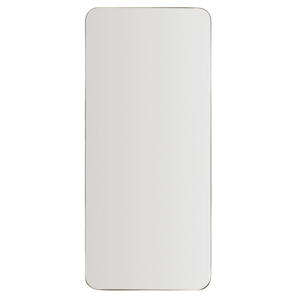 Kave Home Zlaté kovové závěsné zrcadlo Marco 180 x 80 cm