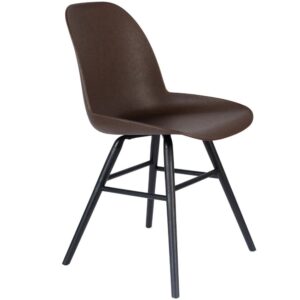 K&aacute;vově hněd&aacute; plastov&aacute; j&iacute;deln&iacute; židle ZUIVER ALBERT KUIP