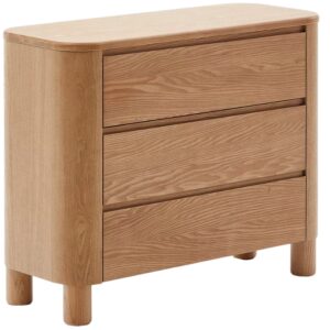 Komoda Kave Home Salaya 120 x 40 cm s dřevěn&yacute;m dekorem