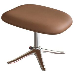 Koňakově hněd&aacute; kožen&aacute; podnožka FLEXLUX GHOST II 53 x 46 cm