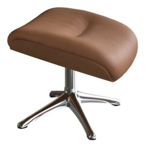 Koňakově hněd&aacute; kožen&aacute; podnožka FLEXLUX MORE 44 x 35 cm