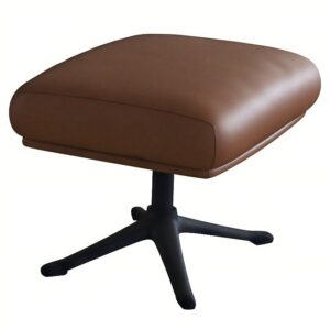 Koňakově hněd&aacute; kožen&aacute; podnožka FLEXLUX MORO 54 x 41 cm