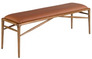 Koňakově hněd&aacute; koženkov&aacute; lavice Angel Cerd&aacute; No. 5112