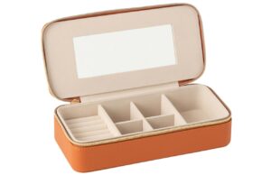 Koňakově hněd&aacute; koženkov&aacute; &scaron;perkovnice J-line Jewly 24 x 11