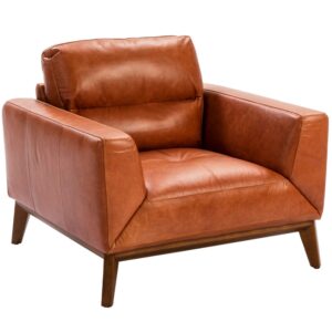 Koňakově hněd&eacute; kožen&eacute; křeslo Angel Cerd&aacute; No. 5036