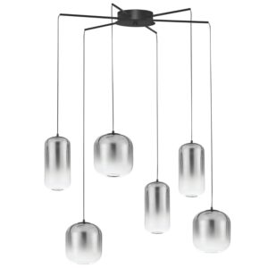 Kouřově &scaron;ed&eacute; skleněn&eacute; z&aacute;věsn&eacute; LED světlo Nova Luce Aelia 72 cm