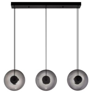 Kouřově &scaron;ed&eacute; skleněn&eacute; z&aacute;věsn&eacute; LED světlo Nova Luce Skia 102 cm