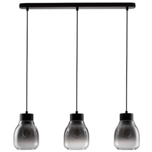 Kouřově &scaron;ed&eacute; skleněn&eacute; z&aacute;věsn&eacute; světlo Nova Luce Blacu 75 cm