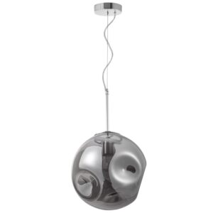 Kouřově &scaron;ed&eacute; skleněn&eacute; z&aacute;věsn&eacute; světlo Nova Luce Mayan 30 cm