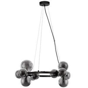 Kouřově &scaron;ed&eacute; skleněn&eacute; z&aacute;věsn&eacute; světlo Nova Luce Odillia 64