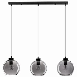 Kouřově &scaron;ed&eacute; skleněn&eacute; z&aacute;věsn&eacute; světlo Nova Luce Palmer 84 cm