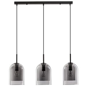 Kouřově &scaron;ed&eacute; skleněn&eacute; z&aacute;věsn&eacute; světlo Nova Luce Velor 70 cm