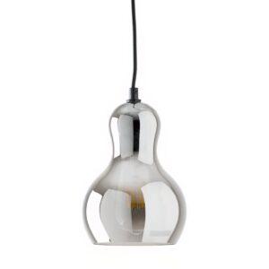 Kouřově &scaron;ed&eacute; skleněn&eacute; z&aacute;věsn&eacute; světlo Somcasa Salem 15 cm