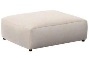 Kr&eacute;mově b&iacute;l&aacute; čalouněn&aacute; podnožka FLEXLUX LUCERA 104 x 82 cm