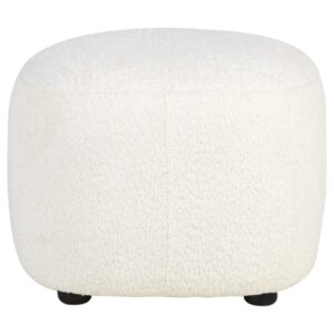 Kr&eacute;mově b&iacute;l&aacute; čalouněn&aacute; podnožka Quax Gomi 50 x 50 cm