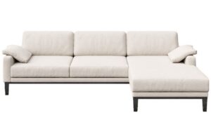 Kr&eacute;mově b&iacute;l&aacute; l&aacute;tkov&aacute; rohov&aacute; pohovka MESONICA Musso 248