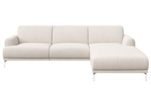 Kr&eacute;mově b&iacute;l&aacute; l&aacute;tkov&aacute; rohov&aacute; pohovka MESONICA Puzo 240 cm