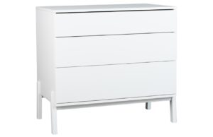 Kr&eacute;mově b&iacute;l&aacute; přebalovac&iacute; komoda Quax Ashi 96 x 58 cm