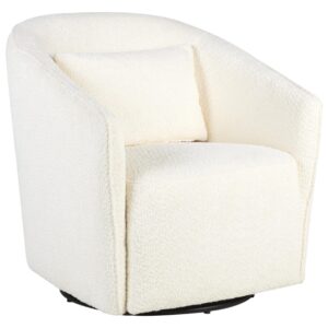 Kr&eacute;mově b&iacute;l&eacute; čalouněn&eacute; otočn&eacute; křeslo Quax Gomi